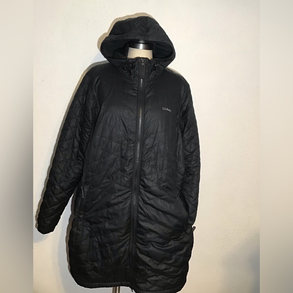 L.L bean Black Jacket Primaloft Lined Women’s 2X Plus